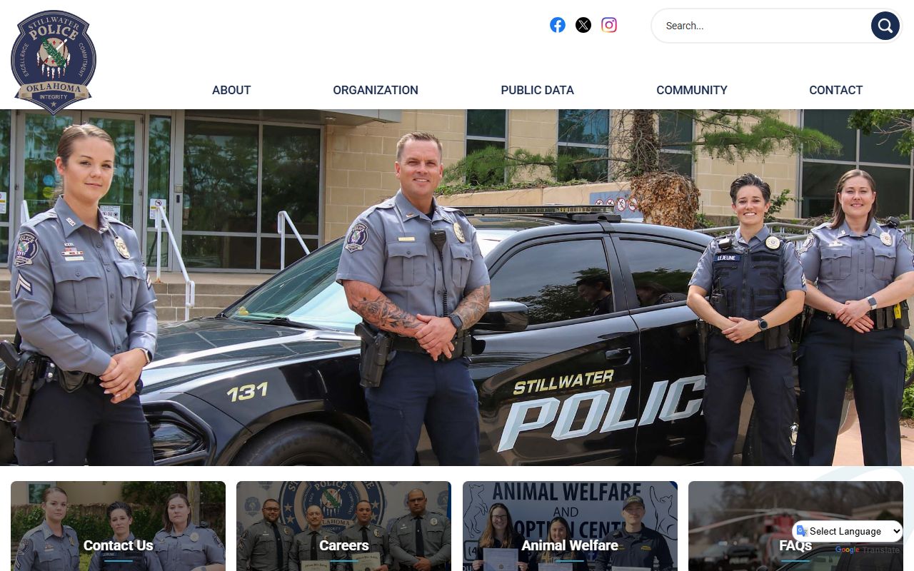 Stillwater Police Department website for felony records in Stillwater Oklahoma