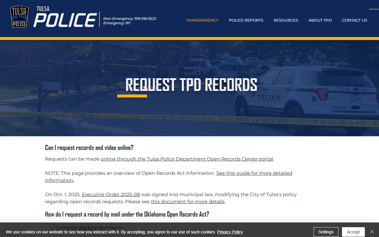 Tulsa Police open records portal for felony records