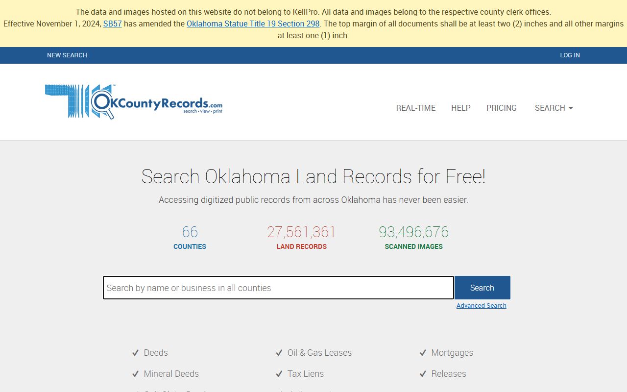 Caddo County felony records land records search portal