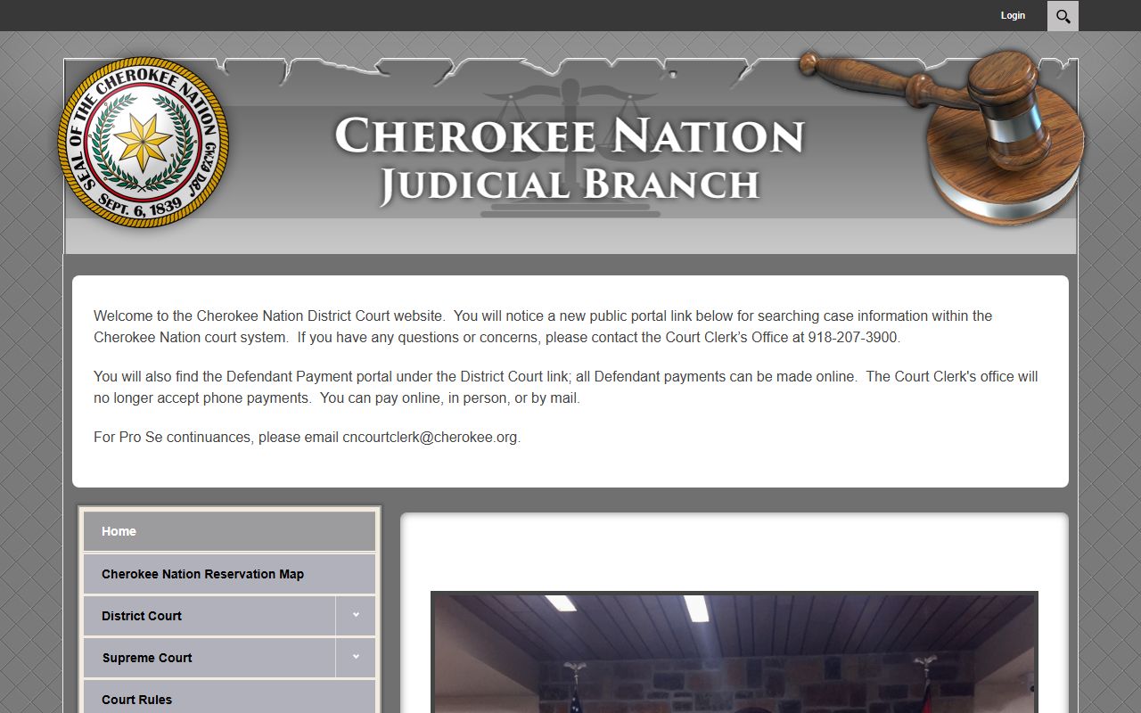 Cherokee County felony records Cherokee Nation Tribal Court