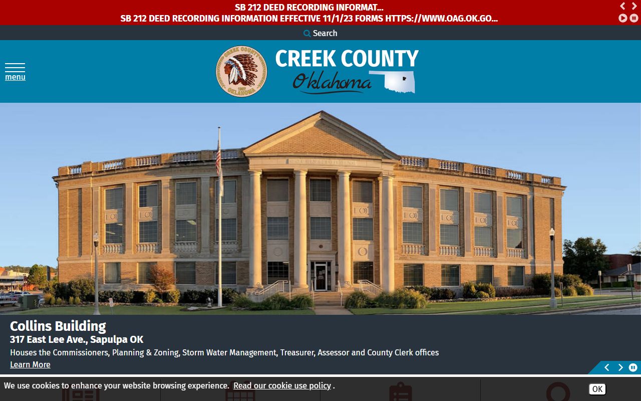Creek County felony records website