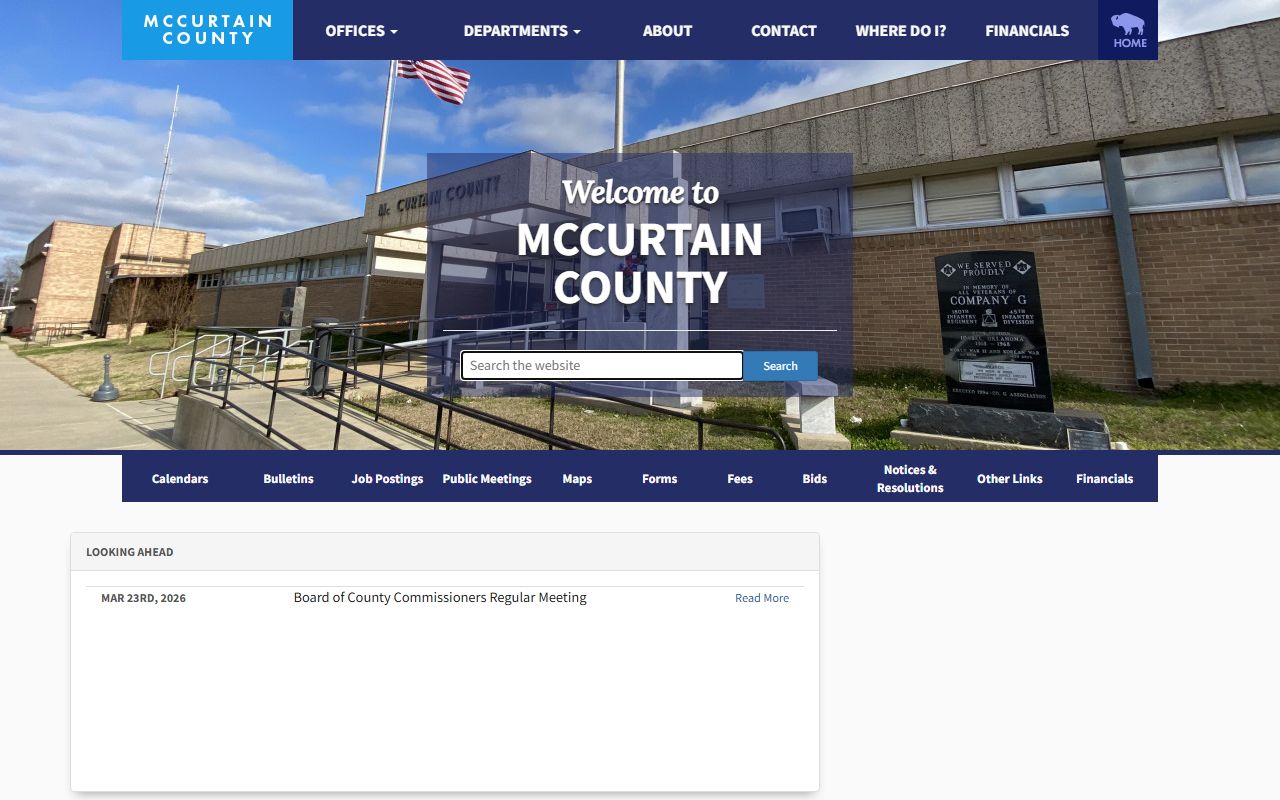 McCurtain County felony records website portal