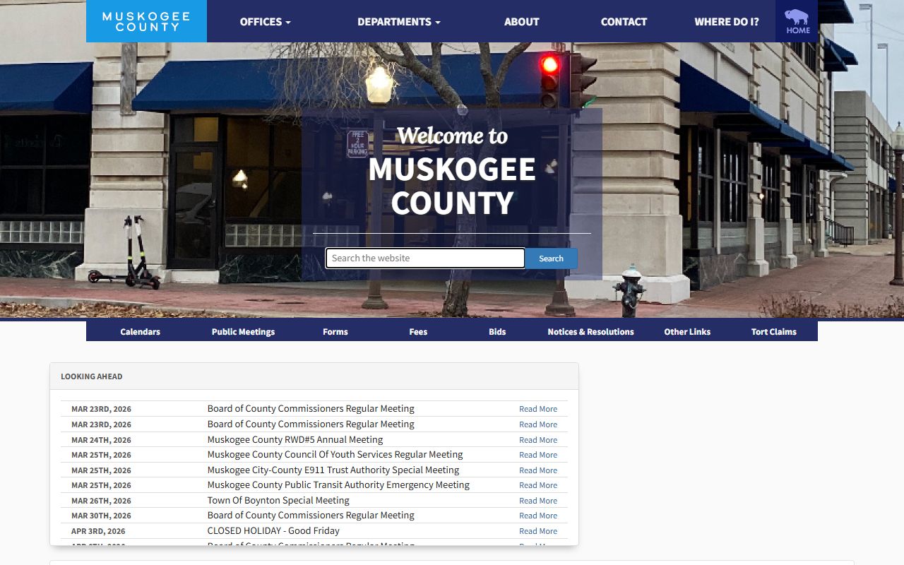 Muskogee County felony records website portal