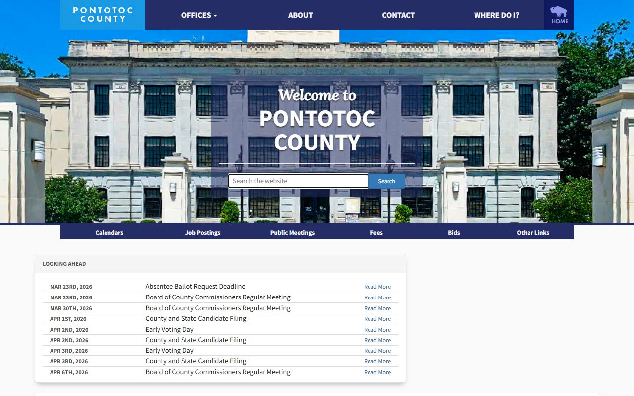 Pontotoc County felony records county website portal