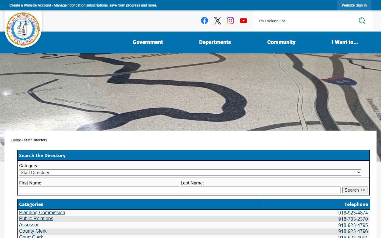 Rogers County felony records staff directory