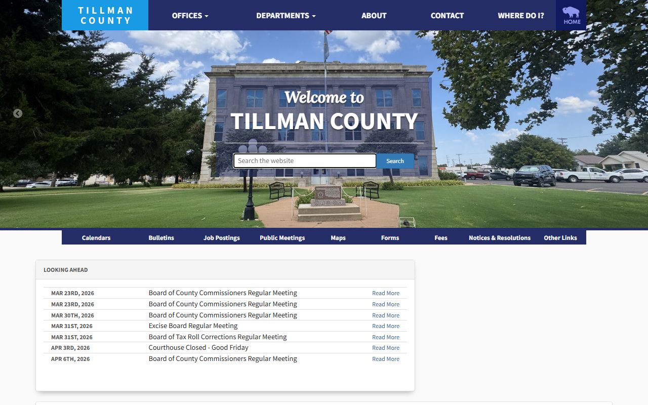 Tillman County felony records official website