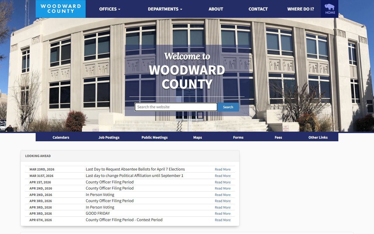 Woodward County felony records official county website